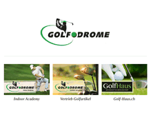 Tablet Screenshot of golfodrome.ch